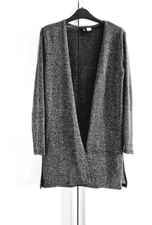 H&m trblietavý sveter bez zapínania, h&m,s