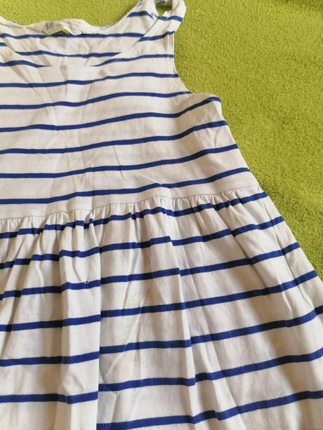 Bielo modré šaty, h&m,110