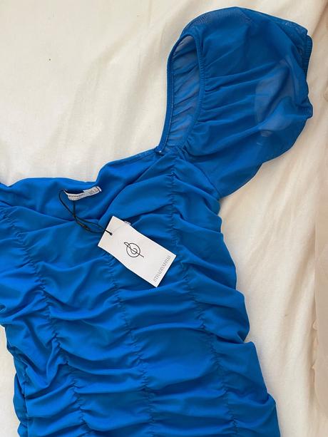 Modre šaty, stradivarius,l