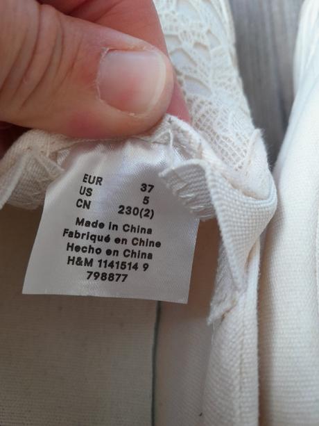 Tenisky s čipkou, h&m,37