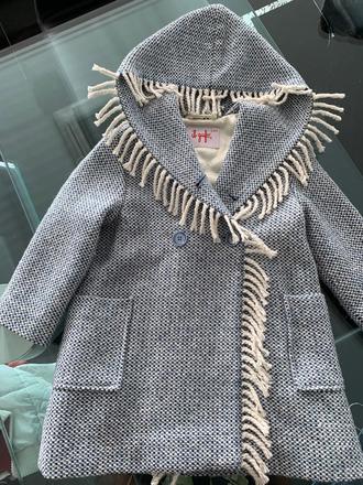 Il gufo vlneny zimný dievčenský kabát veľkosť 3, 98