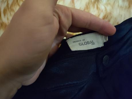 Lesklé elastické nohavice global, m