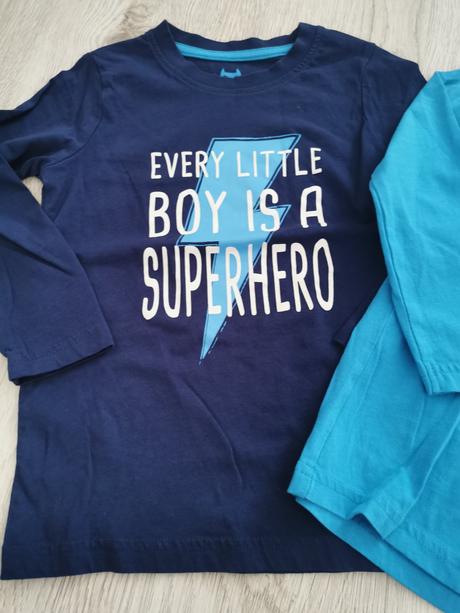 2x tričko superhrdina 3-4roky, lupilu,104