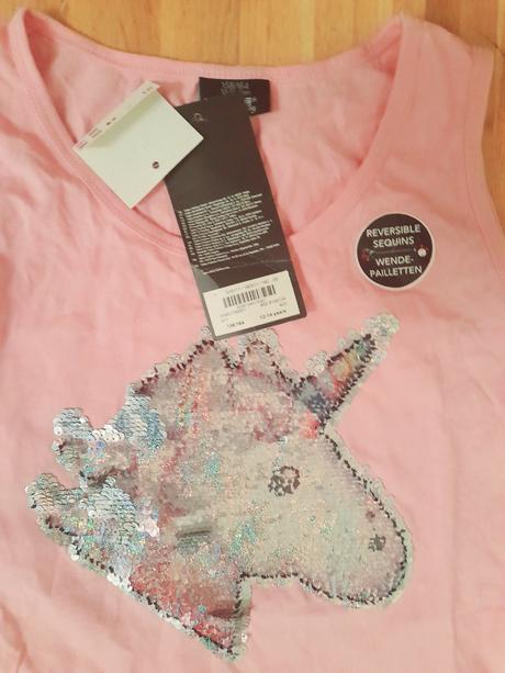 Nové dievčenské tričká z rakúska, premieňacie, mat, takko,164