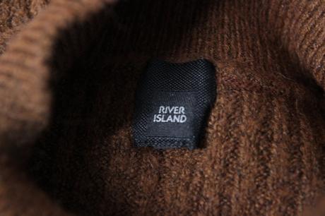 Hnedý sveter, river island, l, river island,l