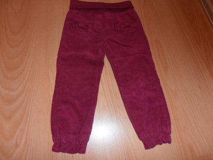 Nohavice s mašličkami,oblečene 1krat, topolino,92