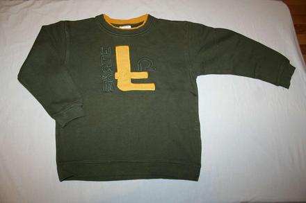 Tmavozelena bavlnena mikina, 128