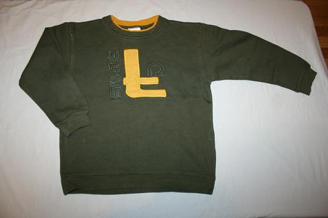 Tmavozelena bavlnena mikina, 128