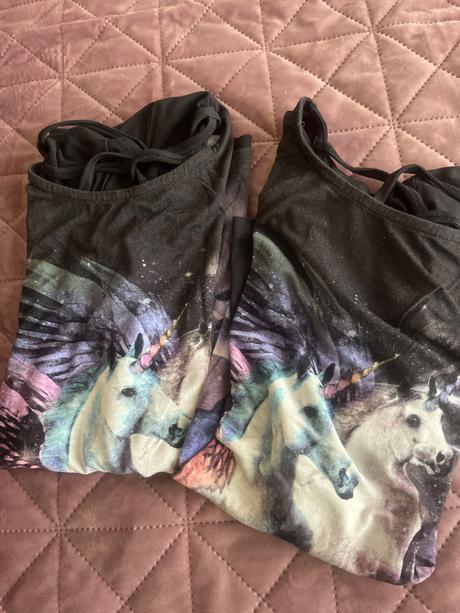 146 lindex tričko s jednorožcom pre dvojičky, 146