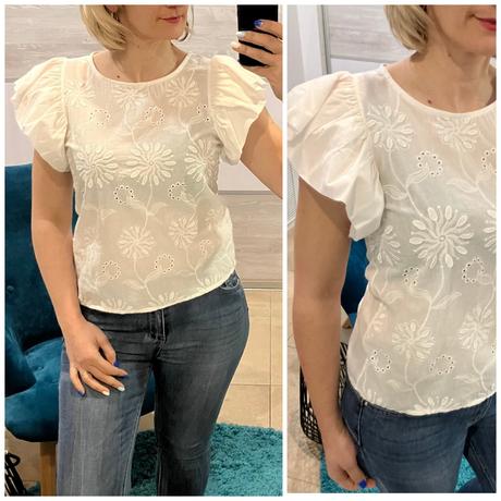 Dámska vyšívaná blúzka biela, m / s