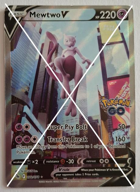 Pokémon go karty "v", 