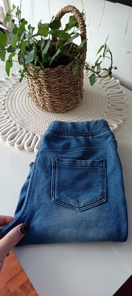 Elastické legíny na štýl džínsov, 140