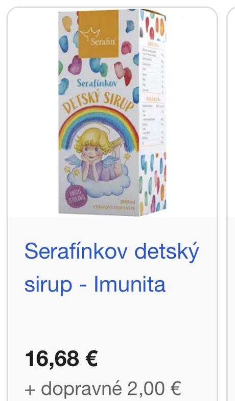 Detsky sirup na podporu imunity serafinko, 