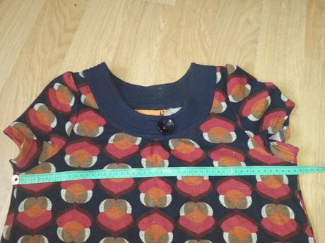 Mini saty dlhe tricko tunika retro s gombikom, m