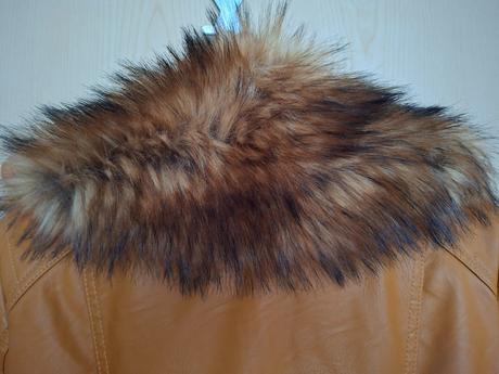 Zateplená koženka s kožušiny veľ.m, m