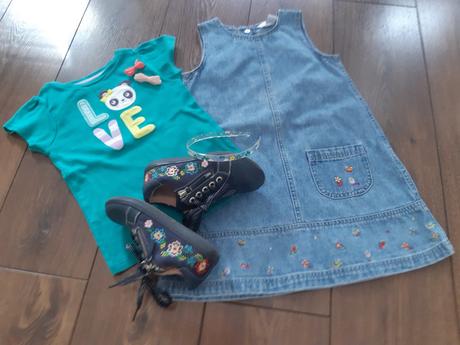 Komplet spolu s topánkami, gymboree,110