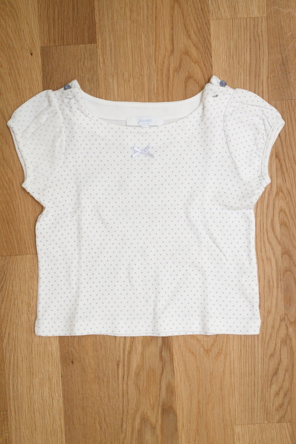 Jacadi - biele bodkované tričko, jacadi,80