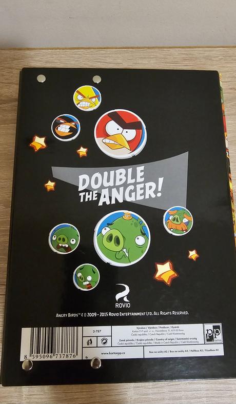 Dosky na zošity a5 angry birds nepoužívané, 