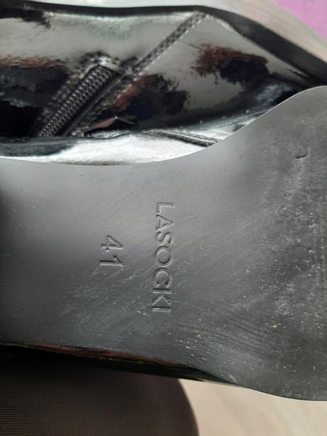 Kožené lakované topanky 41, lasocki,41