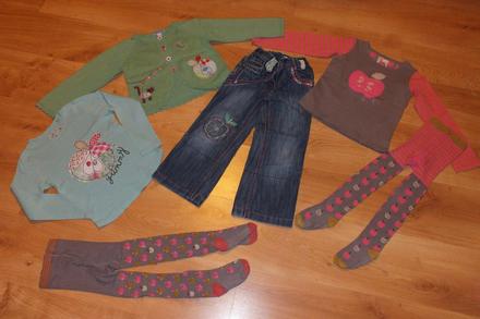 Tricka + rifle + svetrik + pancuchy jablcko, next,110