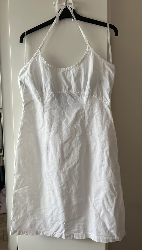 Biele šaty ľanová zmes, 40