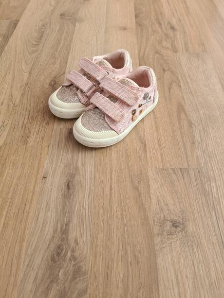 Tenisky trblietave zlato-ružove, next,20