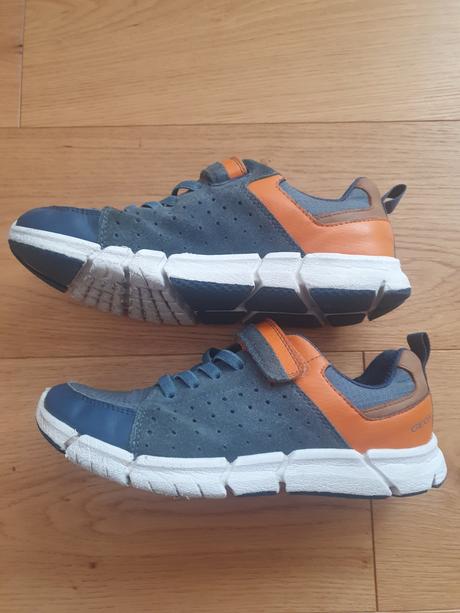 Modré poltopanky, geox,38