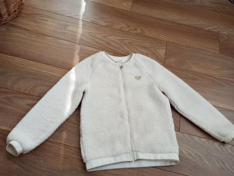 Huňatá mikina/sveter na zips, h&m,140
