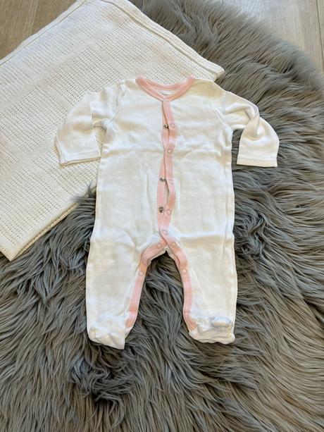 Dievčenský overal bielo ružový (62), baby,62