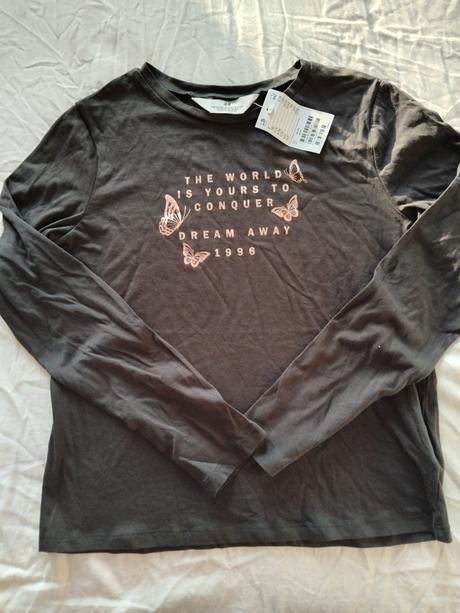 Tričko motyliky, h&m,146