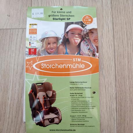 Autosedačka 9-36, pohodlná na spanie, širšia, storchenmühle