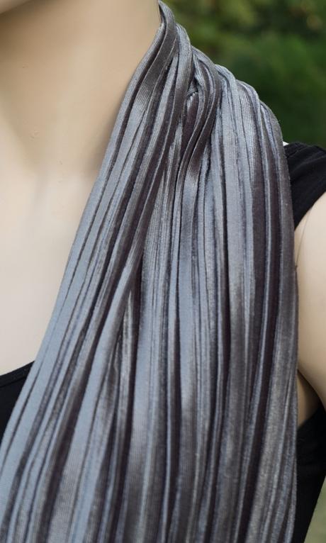 Zamatová plisovaná šatka, l