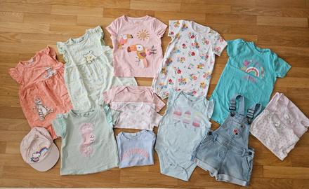 Balík letného oblečenia pre dievčatko 92, 86–98