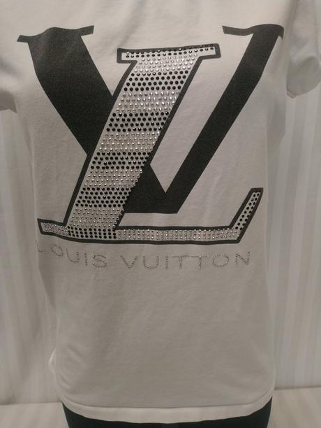 Dámsky biely elastický top, nápis, france, l, l