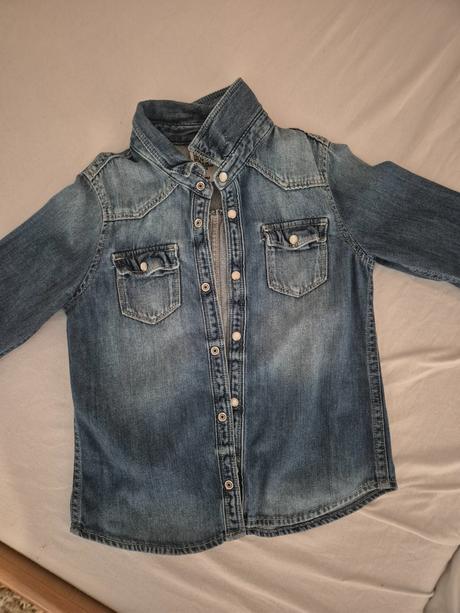 Riflová košieľka, h&m,122