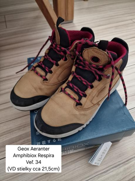 Členkové topánky geox aeranter amphibiox, vel.34, geox,34