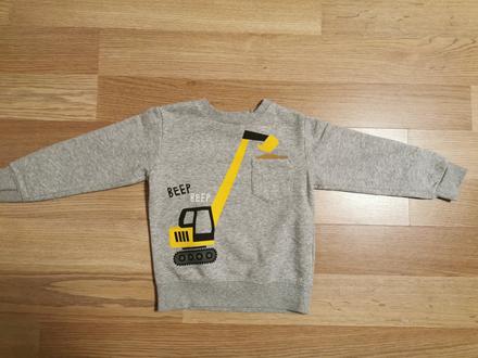 Mikina s bagrom, h&m,98