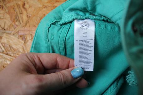 Dievčenské riflové šortky tchibo, tcm,128