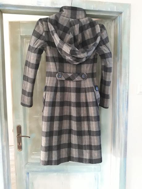 Vlnený kabát flyan autorský, xs