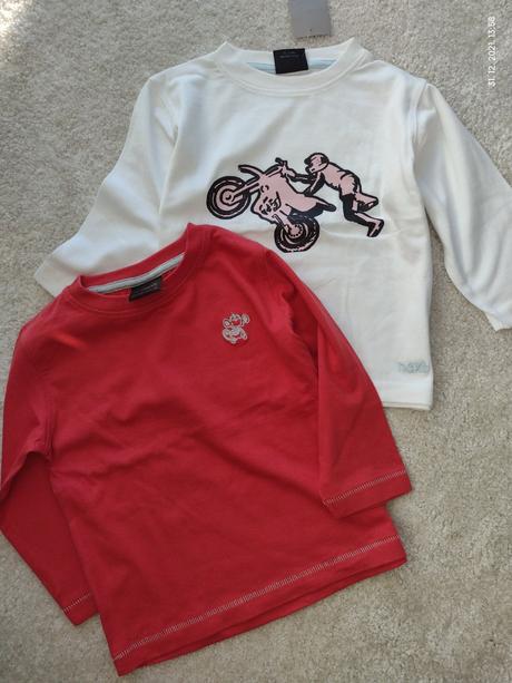 2pack next tričká s dlhým rukávom (veľ. 1,5-2 roky, next,92