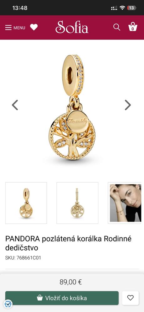 Pandora privesok strom rodiny, pandora