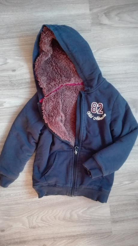 Tepla mikina na zips, lupilu,116