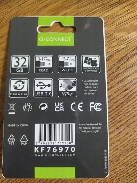 Flash disk usb q-connect 2.0 32 gb,