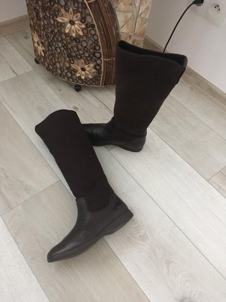 Lacoste 37v-dámske kožené čižmy, lacoste,37