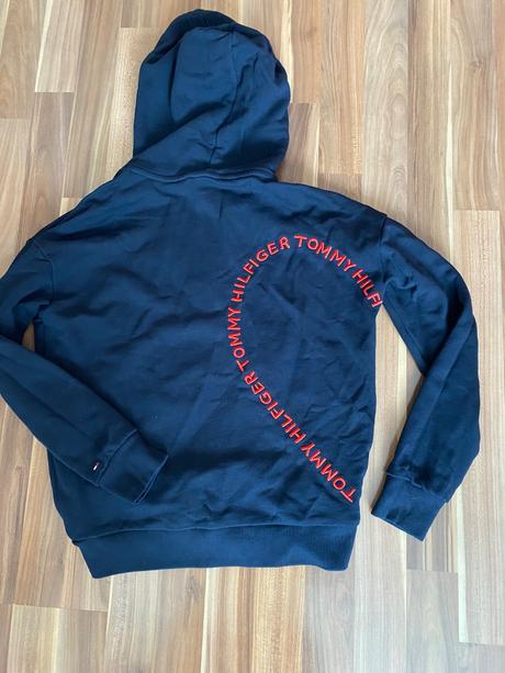 Tmavomodrá mikina tommy hilfiger, tommy hilfiger,34