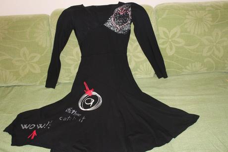 Extravagantné asymetrické šaty 36/38, desigual,s