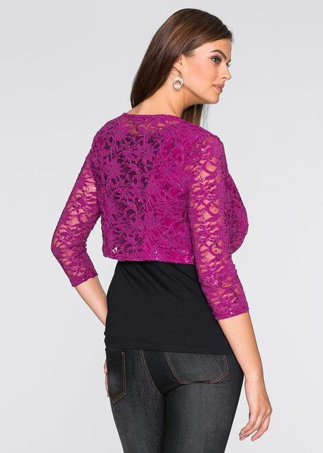 Cyklamenové bolerko, bonprix,38