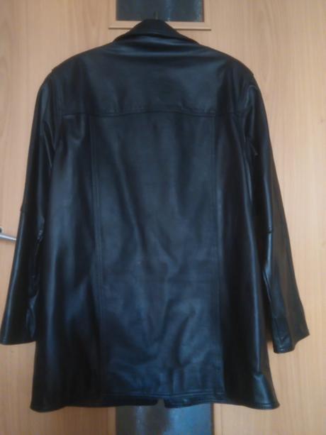 Pánsky kožený kabát, l