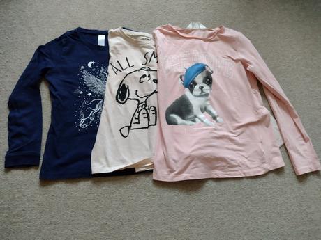 Tricko dl.rukav, 3ks, vel. 134,, 134