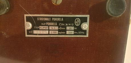 Retro stolový ventilátor klimat,